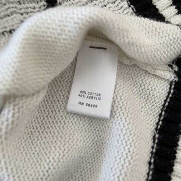 Copper Key Sweater Top Girls Size XL Deer Graphic Print Striped Black White - Picture 7 of 8